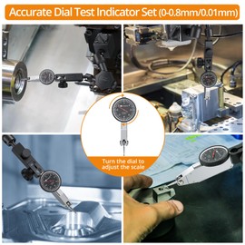 Dial Test Indicator, Flexible Strong Magnetic Gauge Stand Base Holder Lever Dial Test Indicator