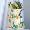 21 PCS Gold Dinosaur Cake Toppers Dinosaur Figures Green Ball