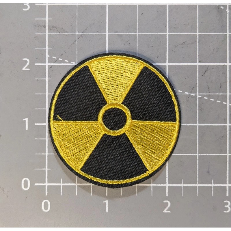 Unbranded Radioactive Warning Sign Patch Nuclear Toxic Goth Punk Embroidered