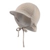 Sterntaler Reversible Peaked Cap with Neck Protection and Tie Strap