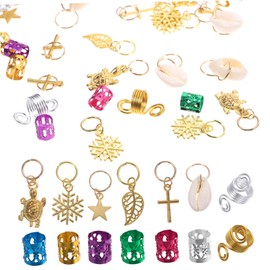 SAFIGLE 150Pcs Braid Hair Charms Dreadlock Accessories with Beads for Women and Decoration Parties and Festivals