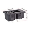 uxcell C13 C14 Panel Mount Plug Adapter AC 250V 10A