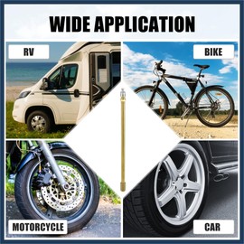 INFINAUTO 4pcs 200mm/7.87" Car Tire Valve Stem Air Inflation Extension Adaptor Durable Material Stylish Design