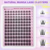 EYDEVRO Manga Lash Clusters Kit Natural Wispy Eyelash Clusters Anime