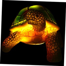 Operitacx Schildkrötenförmige Tischlampe Kunstharz Tierlampe für Schlafzimmer und Schreibtisch Dekorative LED Dekoration für Gemütliche Atmosphären