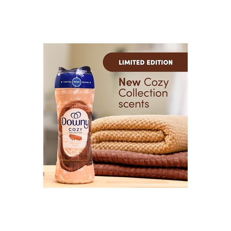 Downy Cozy Collection In-Wash Laundry Scent Booster Beads, Chai Latte