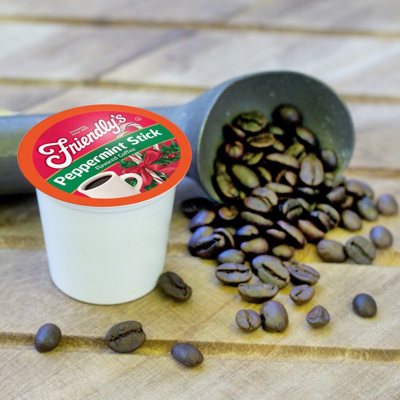 Friendly's Peppermint Flavored Coffee Pods for Keurig K Cup Brewers,
