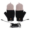 Heated Gloves Fingerless Full Finger Adjustable 3 Gear Black Hand