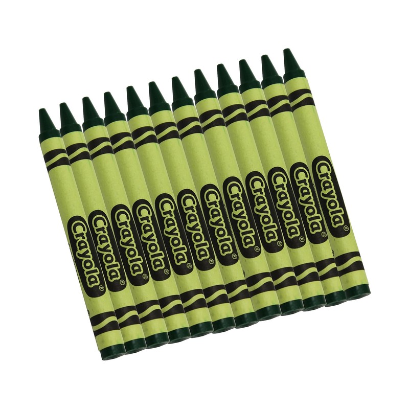 Crayola Crayons in Green, Bulk Crayons, 12 Count