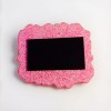 Magnet - ICU Nurse Refrigerator Fridge Decoration, Pink Glitter 1.75”