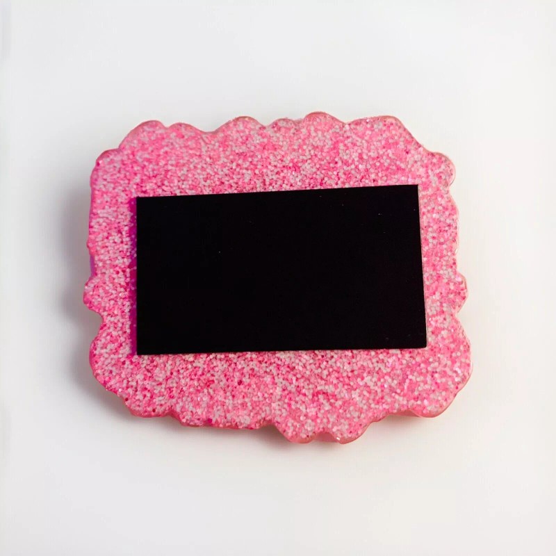 Magnet - ICU Nurse Refrigerator Fridge Decoration, Pink Glitter 1.75”