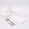 CHARKHAH White Cloth Napkins Set of 12 Soft Blend Thick