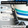 On Boat Transom Tie Down Straps to Trailer Heavy Duty
