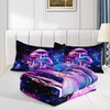 Nttopship Fantasy Mushrooms Comforter Set Full,Galaxy Fantasy 3 Pieces Bedding