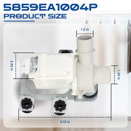 5859EA1004P Washer Drain Pump Assembly,5859EA1004P Washer Drain Pump Motor Compatible with lg Washing Machine, 5859EA1004F 5859EA1004P 5859EA1004E 5859EA1004G Washer Drain Pump