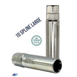 Bimecc Premium 10-Spline Lug Nut Tool Key Truck 13/16, 7/8 Hex Drive for SUV/Trucks