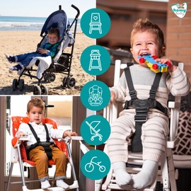 HOMYBABY® Safety Belt for Children, 5-Point Harness, Baby Belt for Highchair, Pram, Tricycle and Child Seat in the Car, Children's Harness, Child Safety Belt, Universal