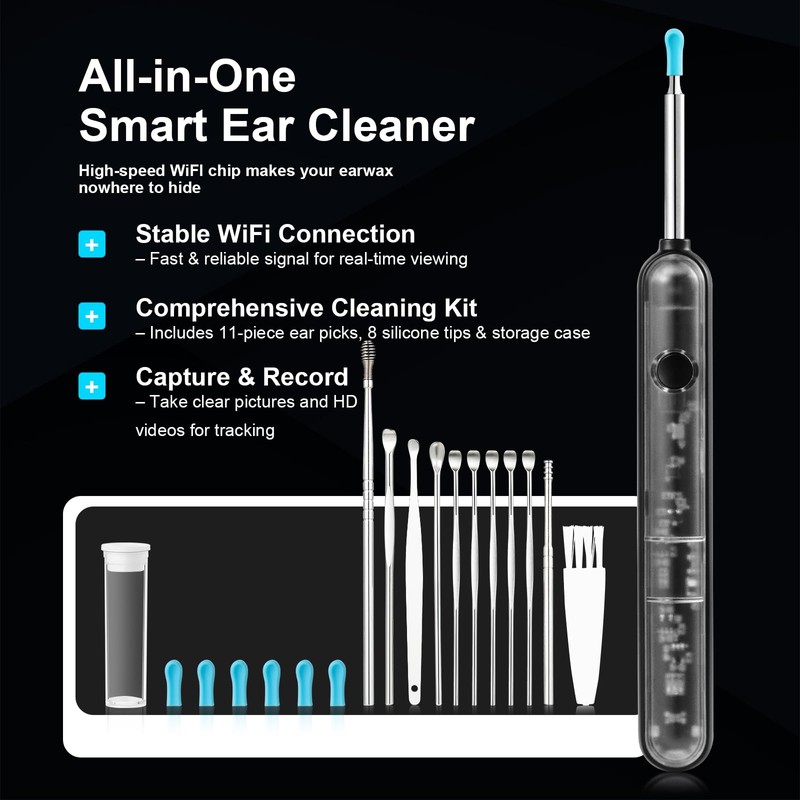 FoxSync 5MP 2560x1920 HD Ear Wax Removal Tool with Camera