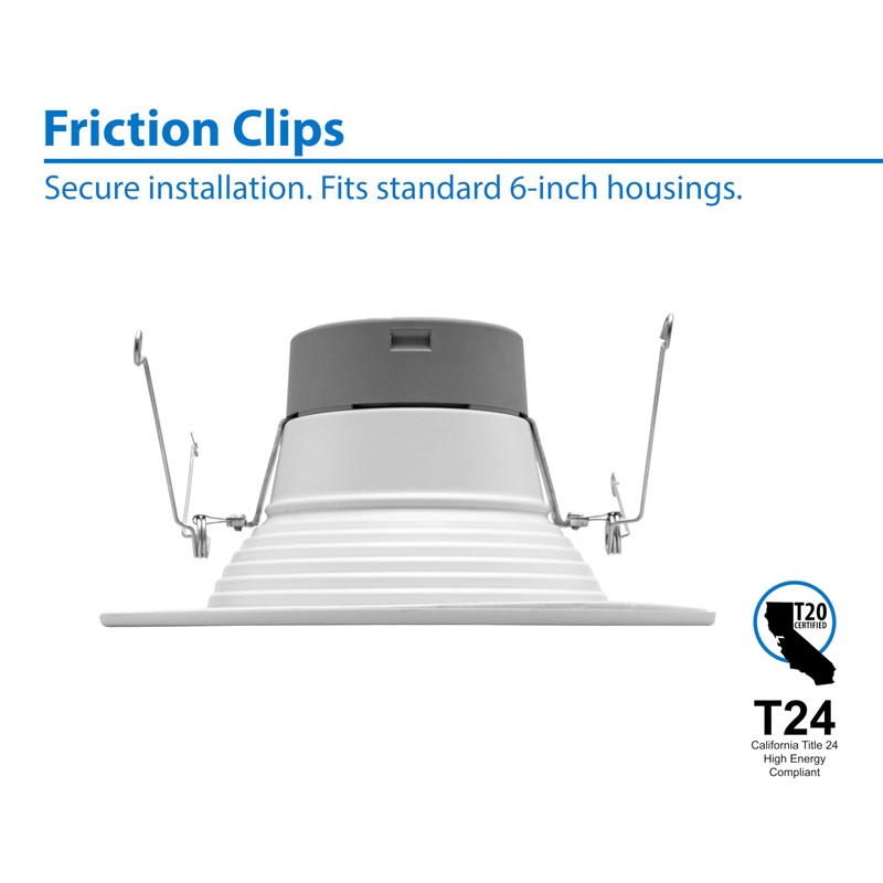 NICOR DLR56612120SWHBF DLR56(v6) 5/6-inch White 1200 Lumen Selectable Recessed LED