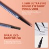 Waterproof Eyebrow Pencil,Ultra-Fine Mechanical Pencil with Spoolie Brush,Eyebrow Pencil Soft