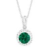 Crystaluxe May Pendant with Green Crystals in Sterling Silver