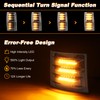 MOVOTOR LED Side Marker Lights with Amber Sequential Turn Signal