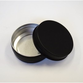 Cream Case, 1.1 oz (30 g), Black, Aluminum, Cream Can, Container, Refill, Lightweight, Small Parting, Small Items, Lip, Hand Oil, Cosmetics, Travel, Storage