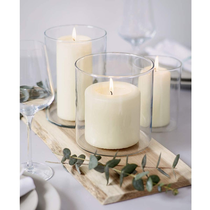 Bolsius Ivory Pillar Candles – 2x3 Inches – 20 Pack