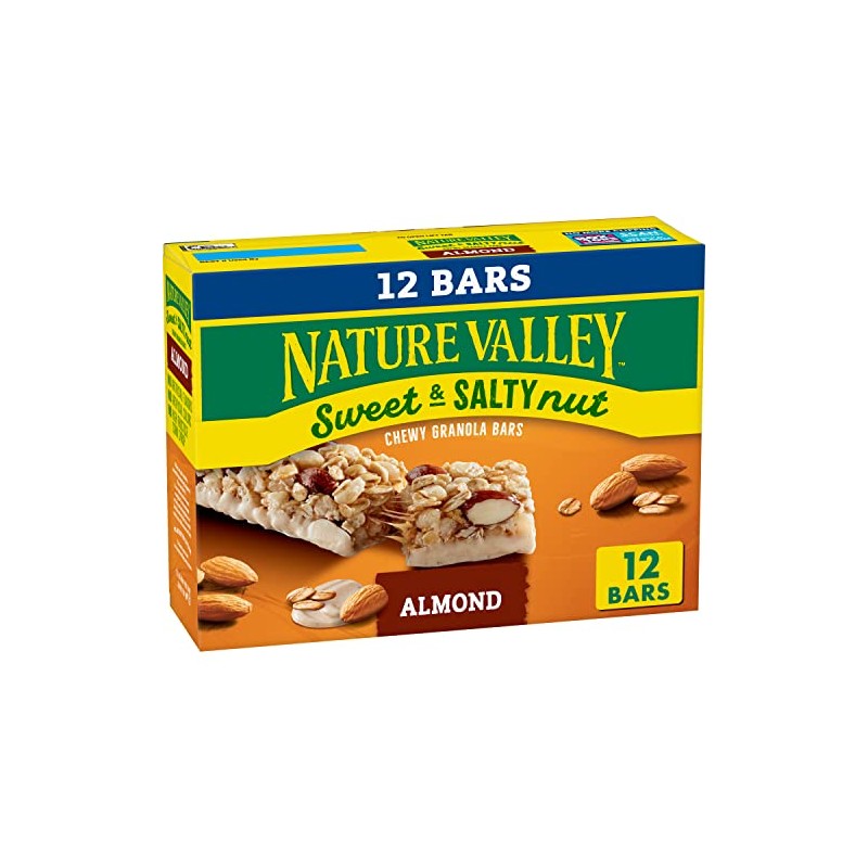 Nature Valley Granola Bars, Sweet and Salty Nut, Almond, 12