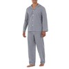 Fruit of the Loom Men's Long Sleeve Broadcloth Pajama Set,