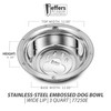 Jeffers Stainless - Steel Embossed Dog Bowl | Wide Lip
