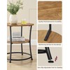 VASAGLE Side Table, Round End Table with 2 Shelves for