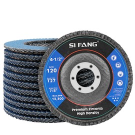 BaiNuo Premium Zirconia Flap Discs - 4 1/2''x 7/8'' Abrasive Grinder Sanding Disc, T27 Industrial Grade Polishing Wheel for Stainless Steel, Metal Grit 120# 10 Pack