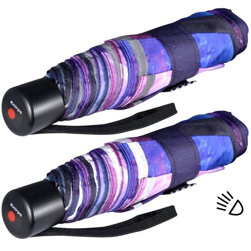 Knirps children's compact umbrella with reflective trim.