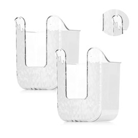 WADY Wall Mounted Wipes Holder Wipes Wall Mounted Holder Bathroom Wipes Holder Toilet Wipes Holder Punch-Free Wipes Dispenser Kitchen Wipes Storage Box Wipes Organizer Container (transparent)