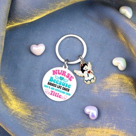 Lelekdo Nurse Keychain for Women Nurse Appreciation Gift for Women Nurse Practitioner Gifts Thank You Nurse Gifts Funny Gifts for Women Nurses Nursing Graduation Gifts