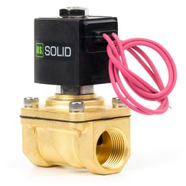 U.S. Solid 3/4 Inch Solenoid Valve - Brass AC 230 V with Viton Seal, Closed Currently, Lead Wire Type, G Thread