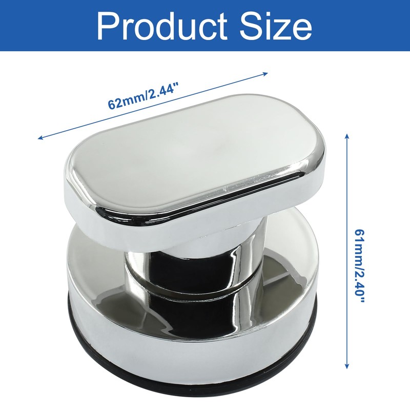 PHITUODA 2 Pack Powerful Suction Cup Glass Mirror Door Handle,