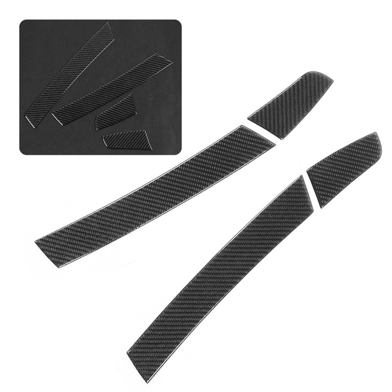 4Pcs Console Armrest Side Cover Carbon Fiber Trim Sticker Fit