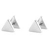 Stainless Steel Geometric Shape Classical Simple Plain Stud Earrings, Metal