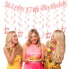 17th Birthday Party Decorations Rose Gold with Happy 17th Birthday