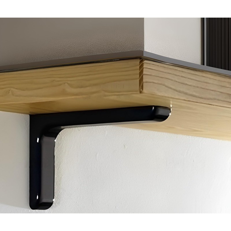 Pair of Coated Metal Shelf Brackets - Corner Brackets Wall