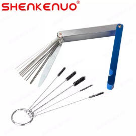 SHENKENUO Cleaning Brush Needles Tool Kit For Airbrush Paint Spray Gun Nozzle Tip Cap Air