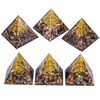TUMBEELLUWA 2” Healing Crystal Stone Orgone Energy Pyramid Generator Healing