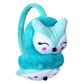 iEasey Cute Women's Girls Warm Ear Warmers Earmuffs Winter Plush Cuddly Ear Warmers Earbands Ears Cover Cold Protection Warm Earmuffs with Lining for Outdoor Cycling Ski Travel, light blue