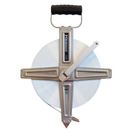 Keson SNR10300 Nylon-Reinforced Steel Blade Tape Measure with Stainless Steel Housing, Zero Point at Tape End + 1-Foot and Ring End (Graduations: ft., 1/10, 1/00), 300-Foot