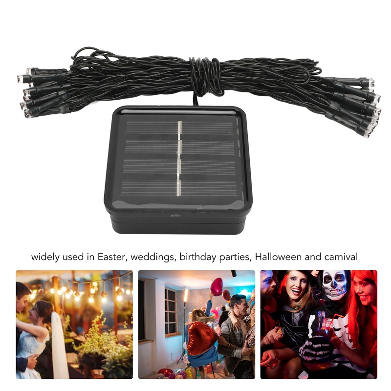 Solar String Lights 20 LED Beads 8 Modes 16.4ft Length