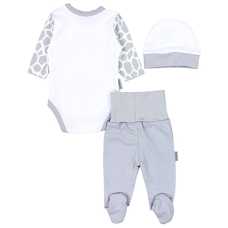 TupTam 3-Piece Unisex Baby Clothing Set with Print - giraffe,