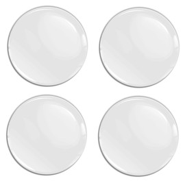 Skino Eu Set of 4 x 55 mm Stickers for Hub Caps Hub Caps Hub Caps Wheel Hub Cover Wheel Sticker White A 5555
