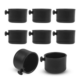 Curtain Rod Ends, Curtain Rod Finials Ends Are Strong And Durable With Fixing Screws, Black Color, Suitable For Curtain Finials Ends For Roman Curtain Rods Up To 0.86 Inches/22mm Diameter (PACK-8)